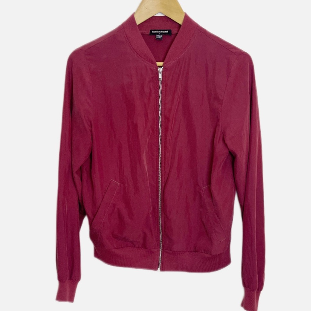 American Apparel Lightweight Red Bomber jacket S